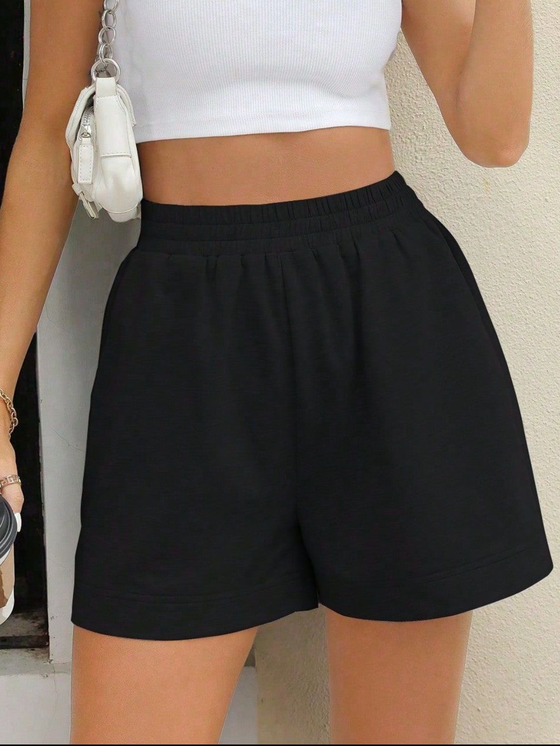 Hazel Blues® | Elastic Waist Shorts