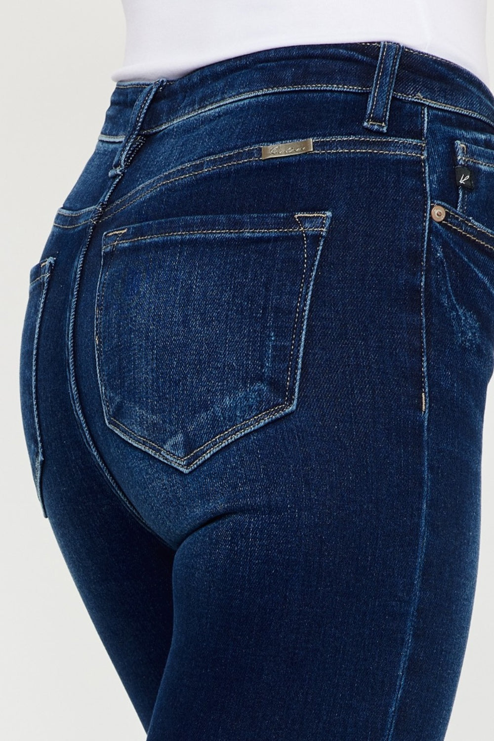 Hazel Blues® | Kancan High Rise Frayed Ankle Skinny Jeans
