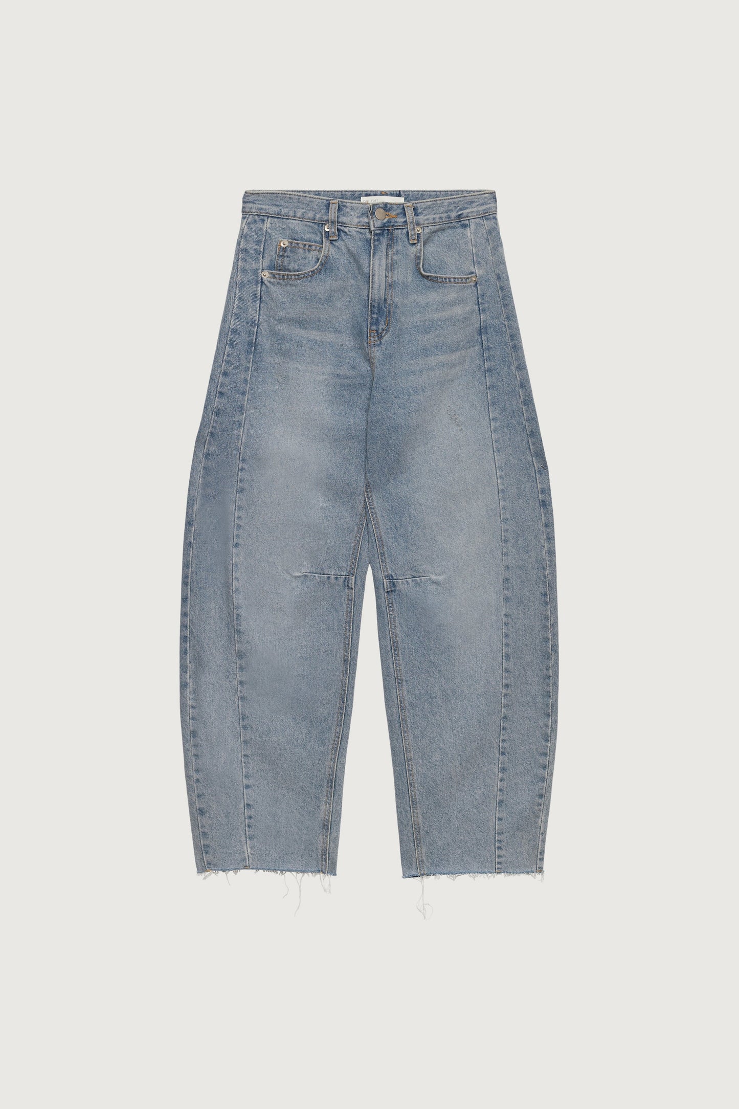 HIGH RISE VINTAGE WASH BARREL JEAN