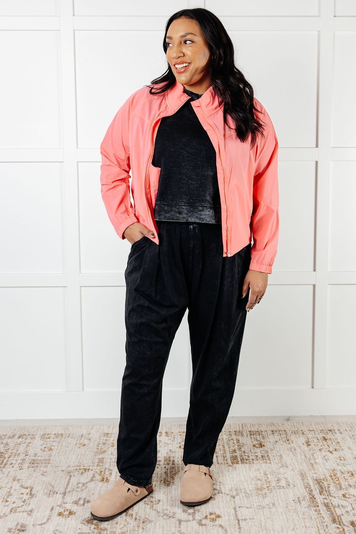 Hazel Blues® | Limber Up Straight Leg Sweats in Black