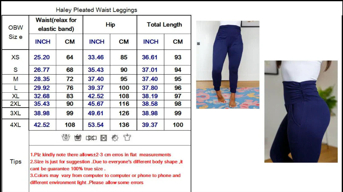 Hazel Blues® | Haley Ruched Waist Leggings