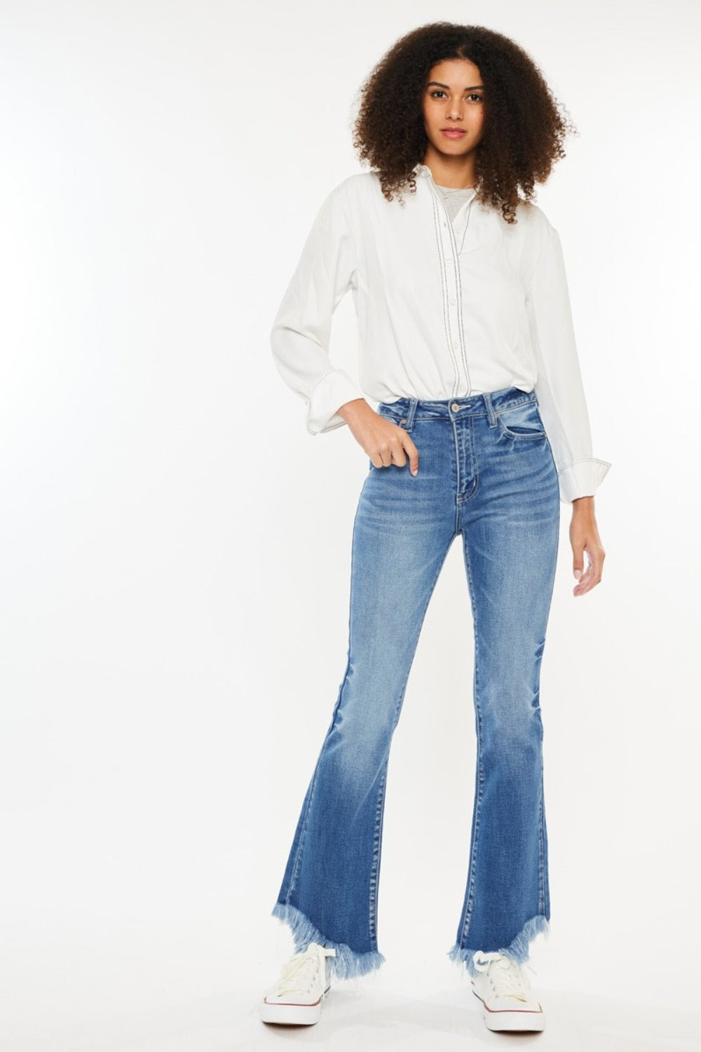 Hazel Blues® | Kancan High Rise Frayed Hem Jeans