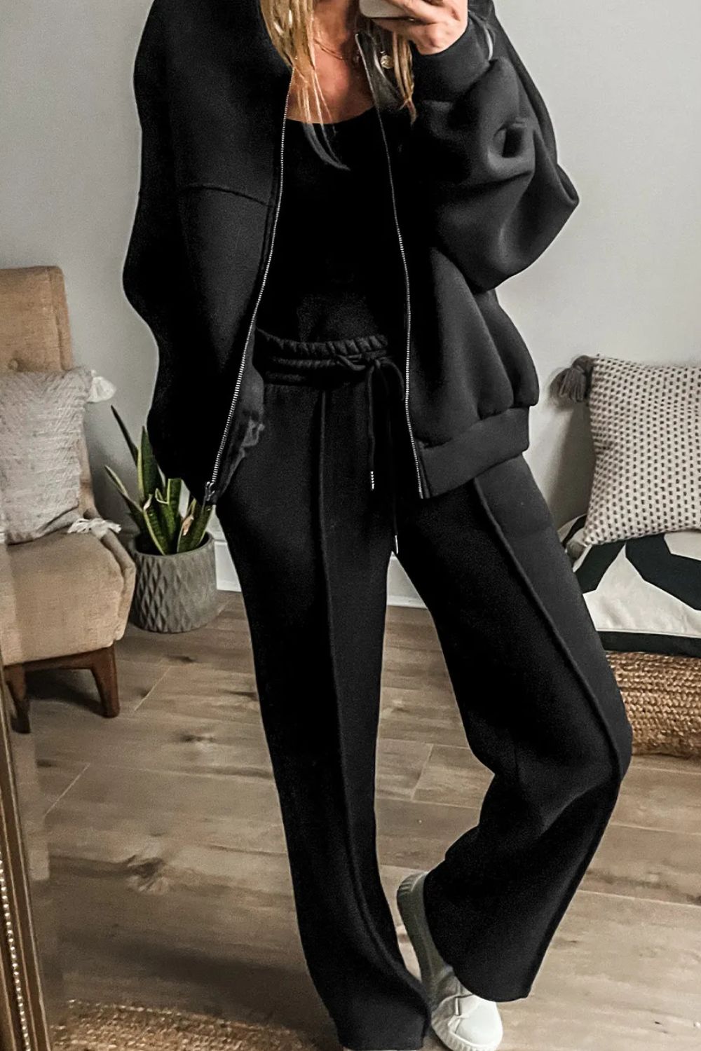Hazel Blues® | Zip Up Long Sleeve Top and Pants Set