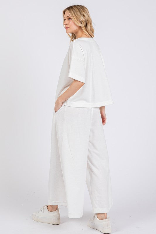 Hazel Blues® |  Ces Femme Half Button Half Sleeve Top and Pants Set
