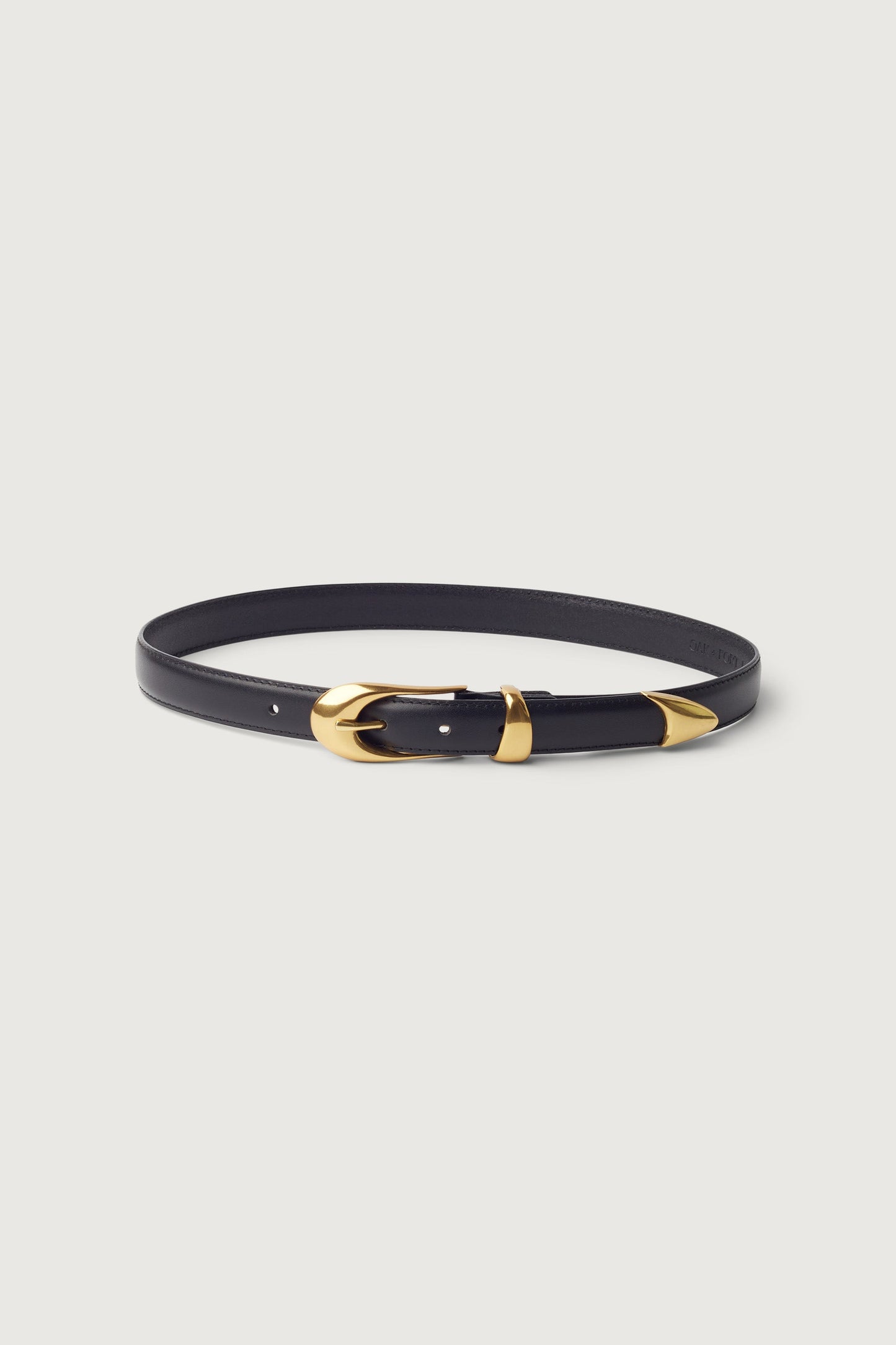 GENUINE LEATHER METAL TIP BELT