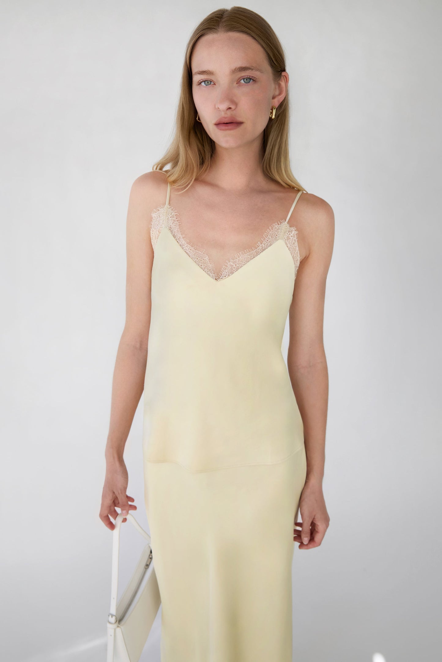 LACE TRIM SATIN CAMISOLE TANK