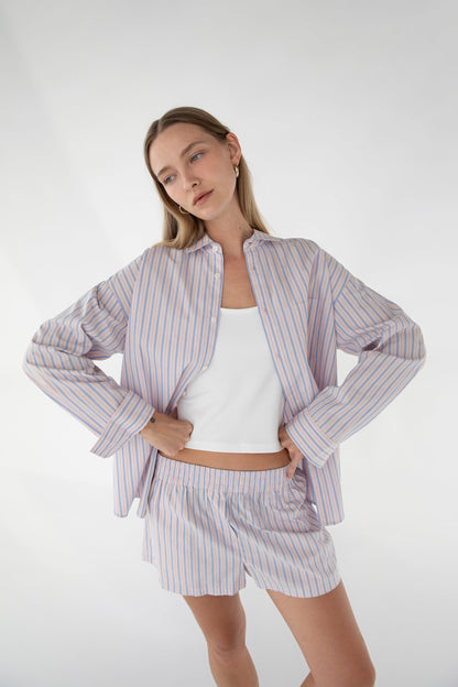 STRIPED COTTON POPLIN SHIRT