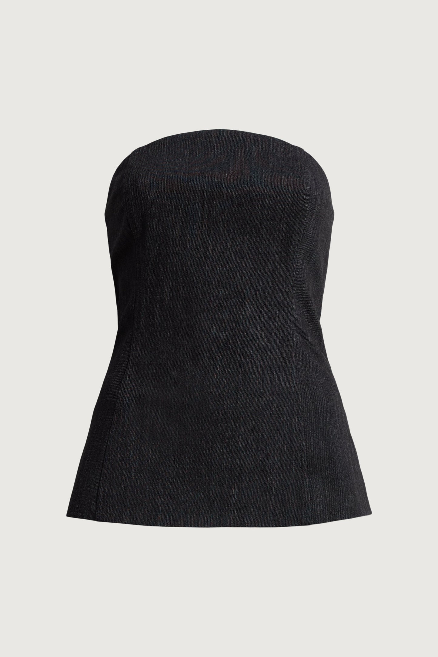 WOVEN TWILL TUBE TOP