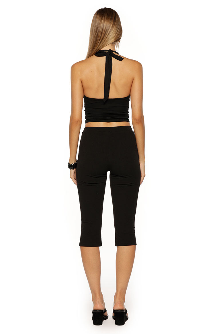 City Lights Black Jersey Capri Pants - PRE ORDER