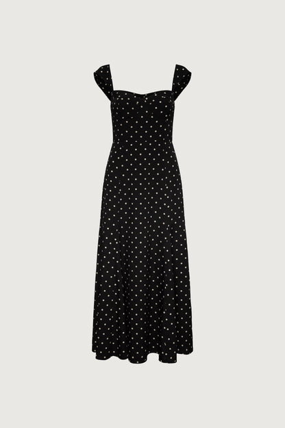 SWEETHEART NECKLINE CORSET MIDI DRESS