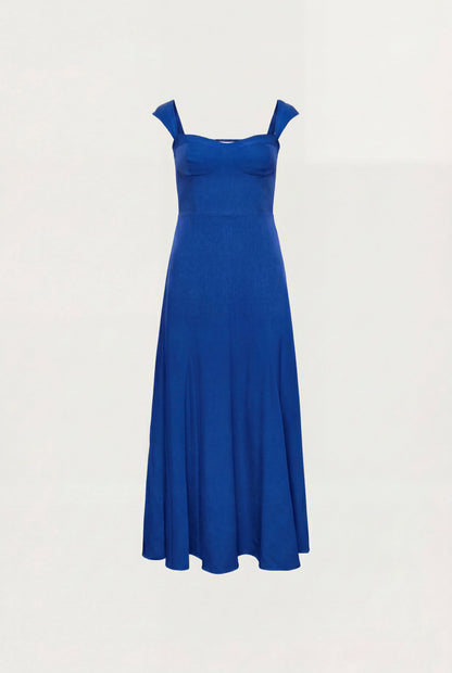 SWEETHEART NECKLINE CORSET MIDI DRESS