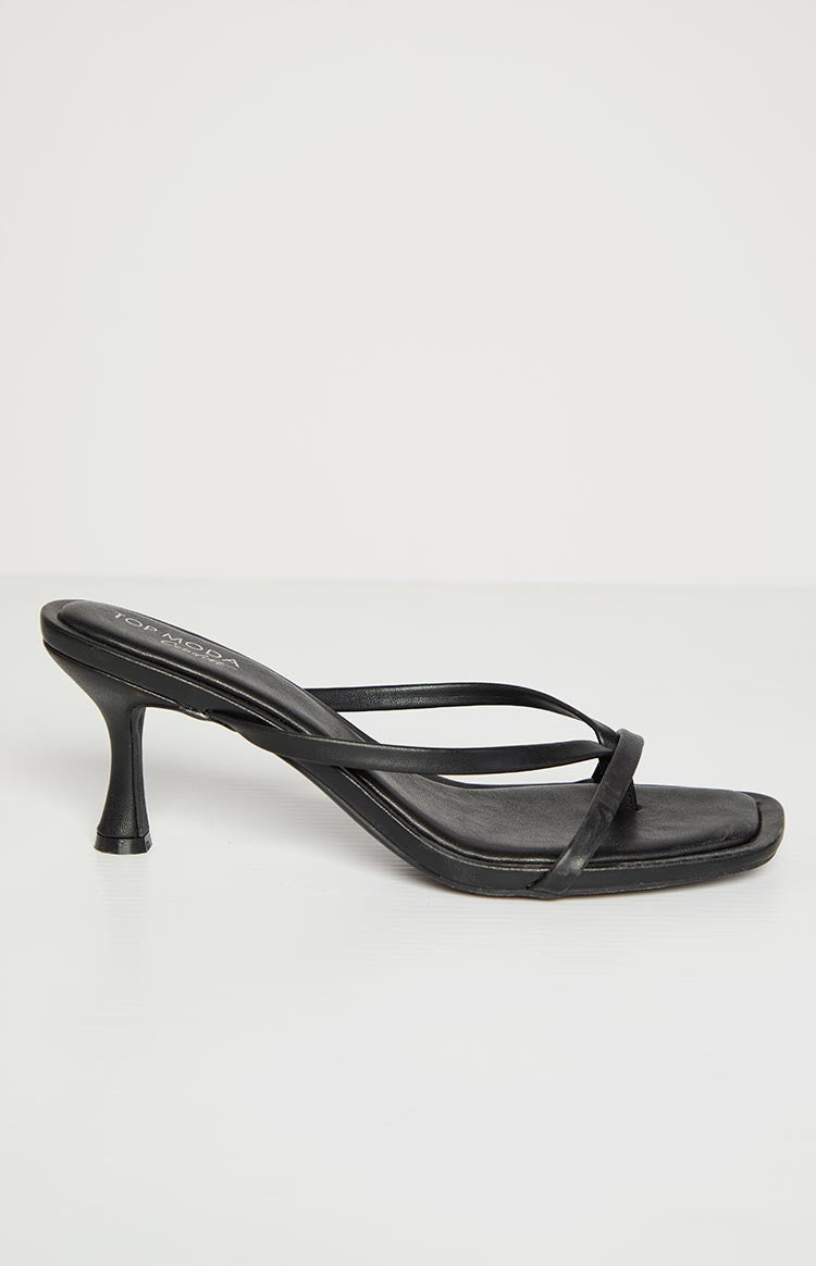 Girls Night Black Strap Kitten Heels