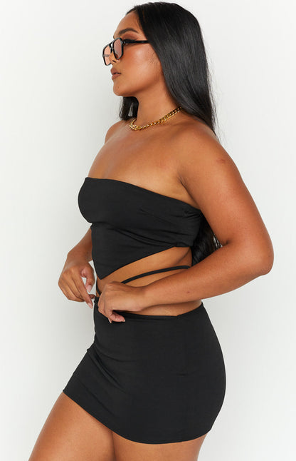 Jhai Black Bandana Top