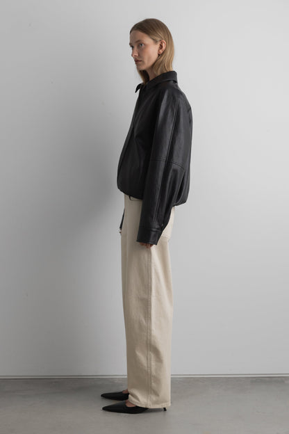 REGULAR LENGTH TWILL BARREL LEG PANT
