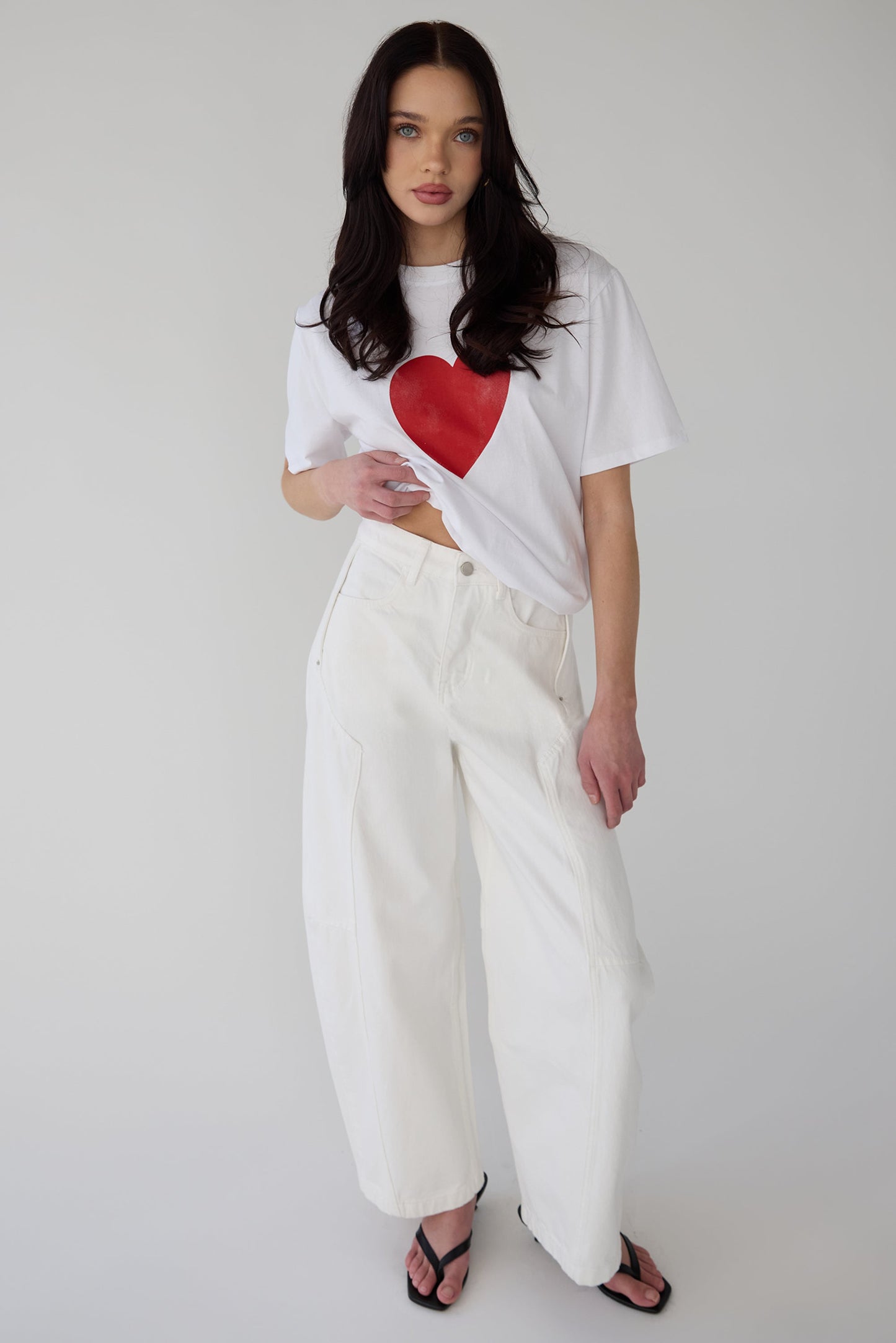 WHITE WORKWEAR BARREL JEAN