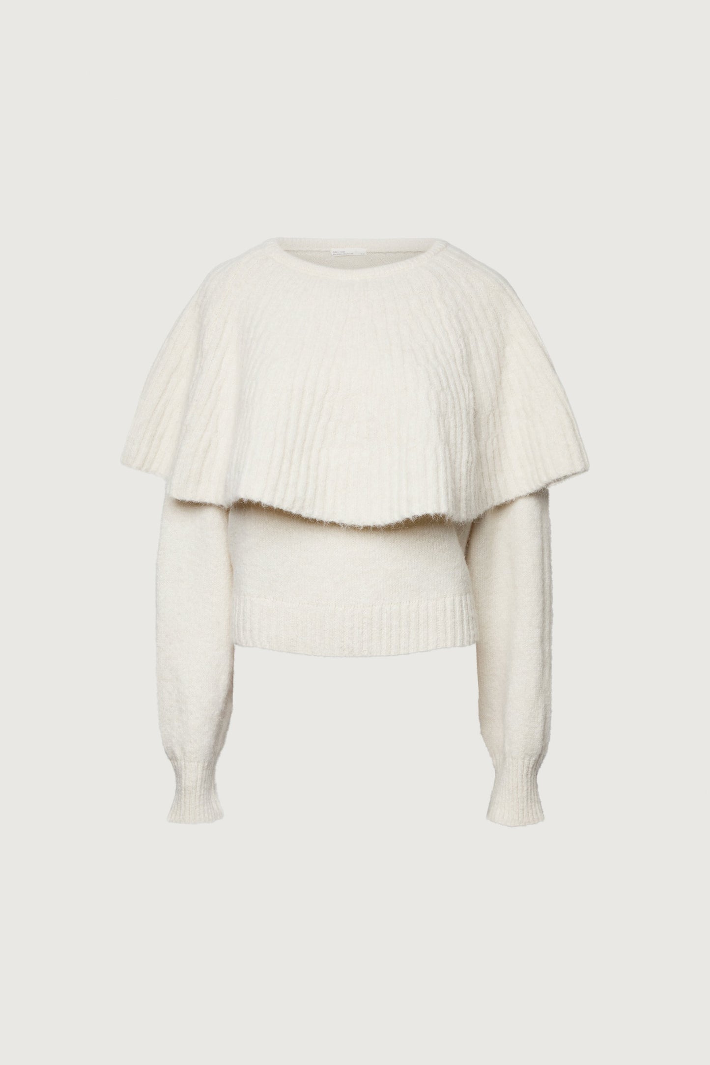 CHUNKY RIBBED CAPE SWEATER SET