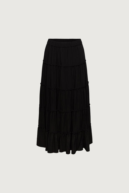TIERED MIDI SKIRT