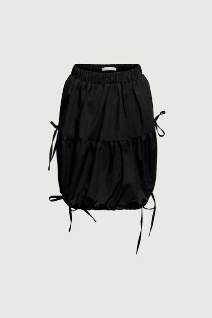 TIERED BOW MINI SKIRT