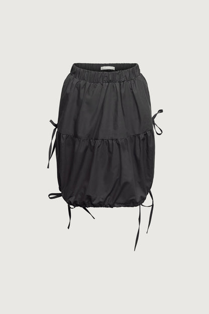 TIERED BOW MINI SKIRT