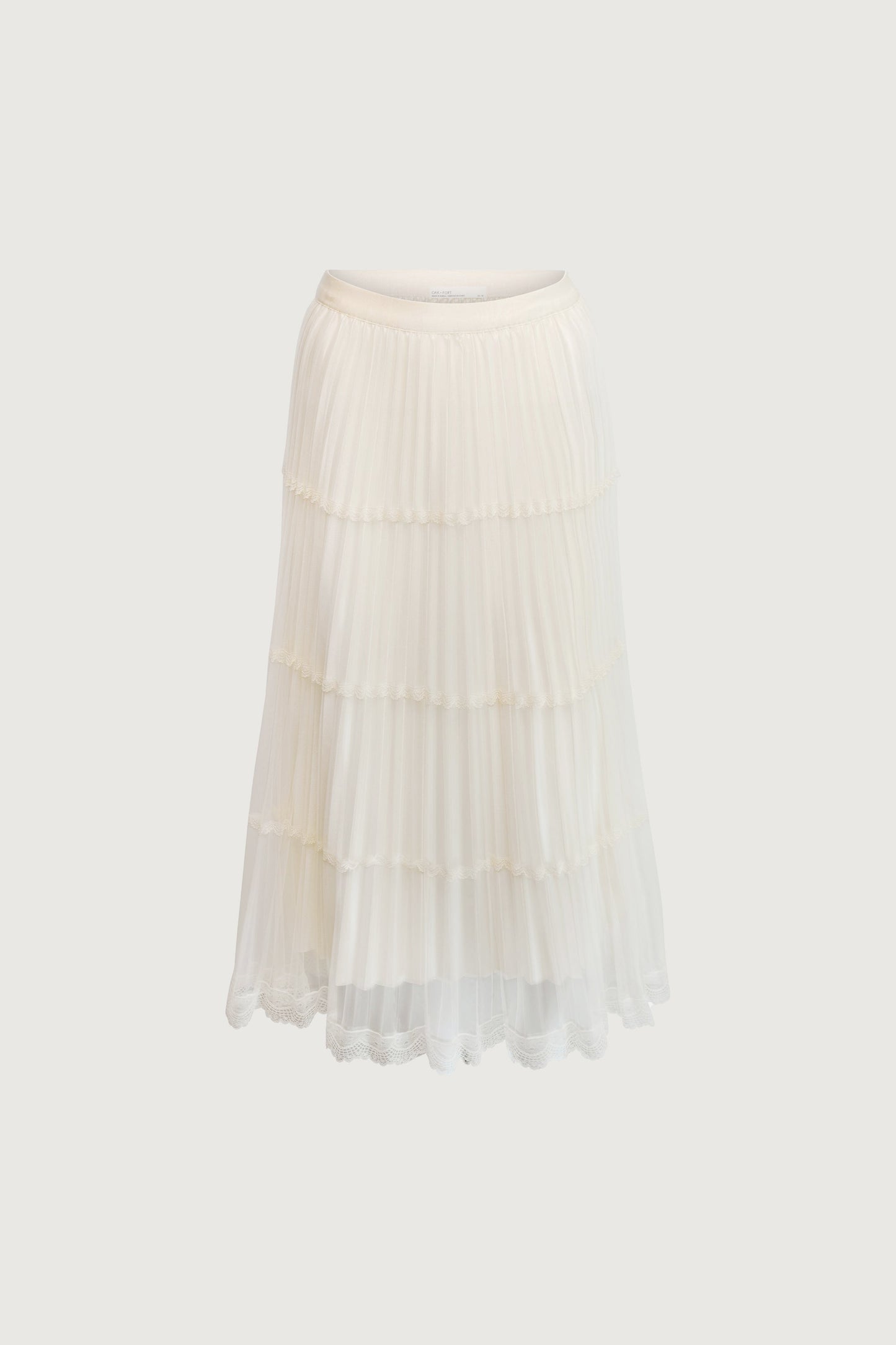 SHEER LACE TIERED MAXI SKIRT