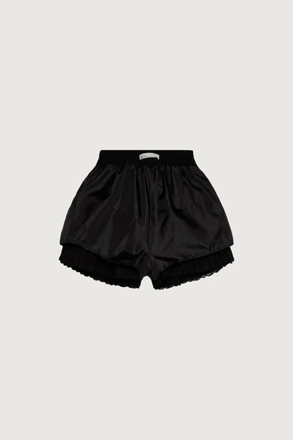 PLEATED TIERED MINI SKORT
