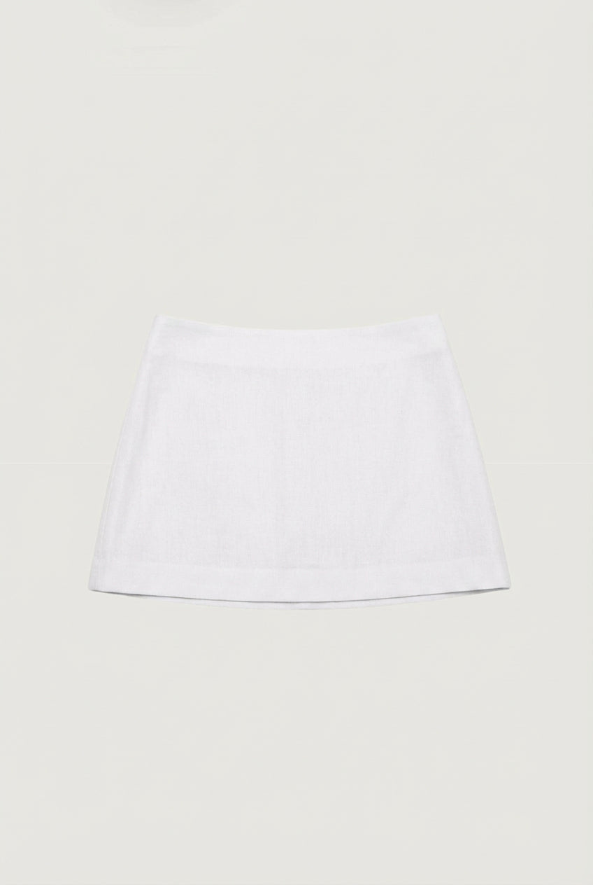 LINEN BLEND MINI SKIRT