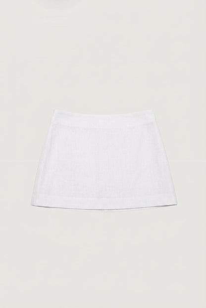 LINEN BLEND MINI SKIRT
