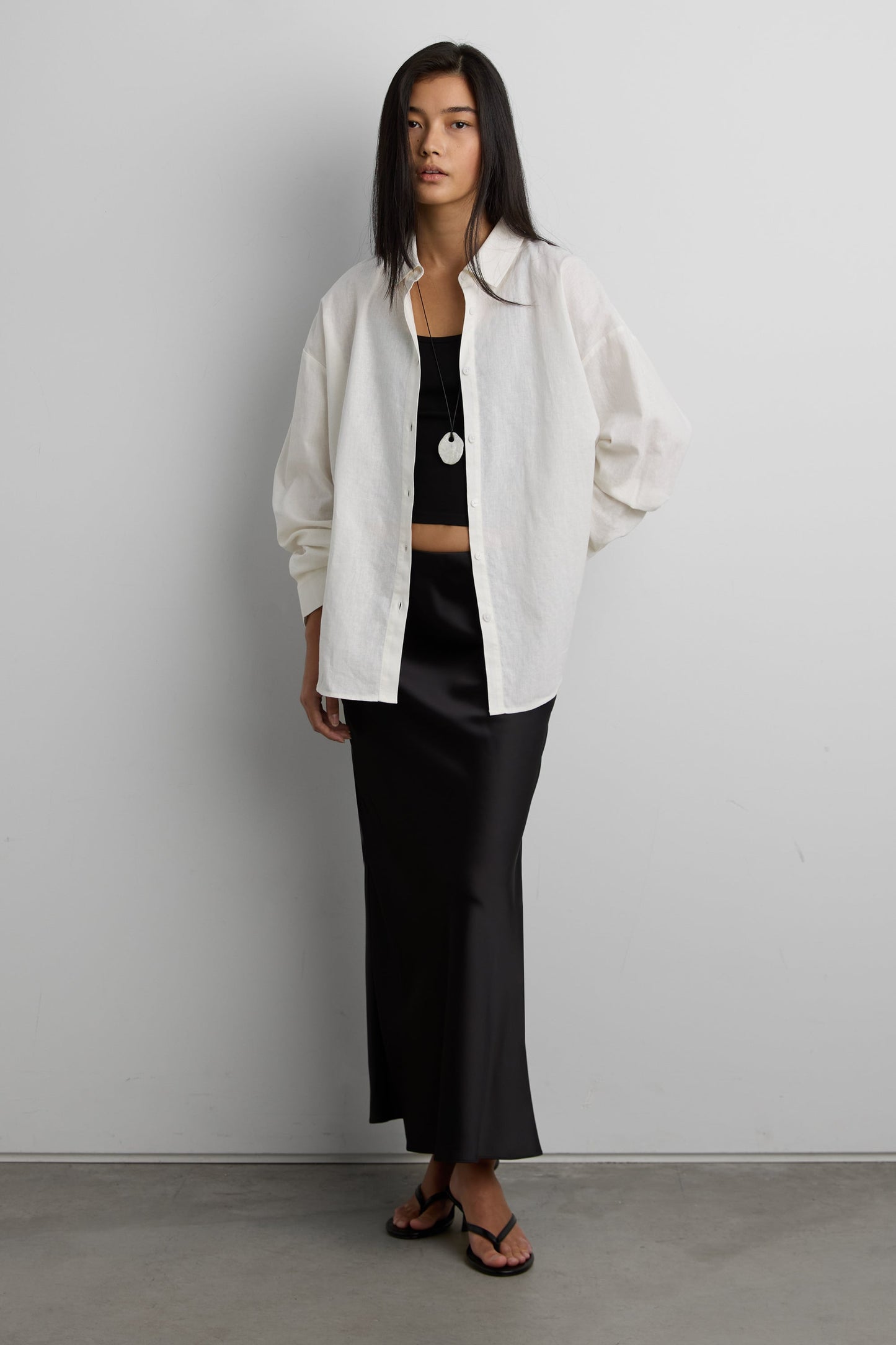 SATIN MAXI SKIRT
