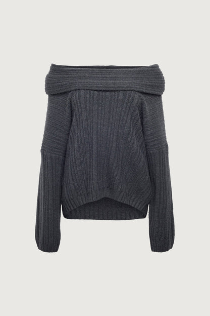 OVERSIZED SLOUCHY OFF THE SHOULDER SWEATER
