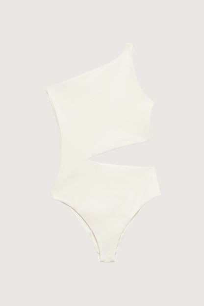 ONE SHOULDER ONE-PIECE SWIMSUIT WITH CUTOUT