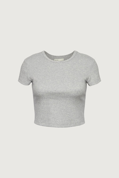CAP SLEEVE CROPPED T-SHIRT