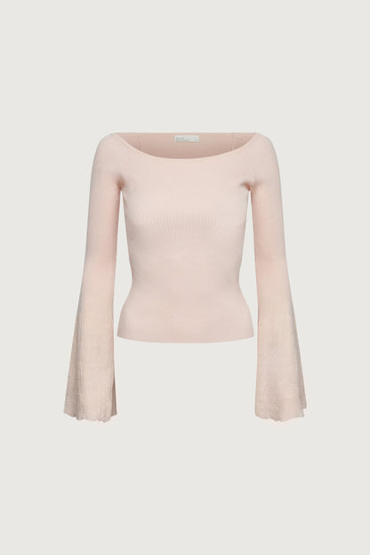 OFF THE SHOULDER TRUMPET SLEEVE TOP