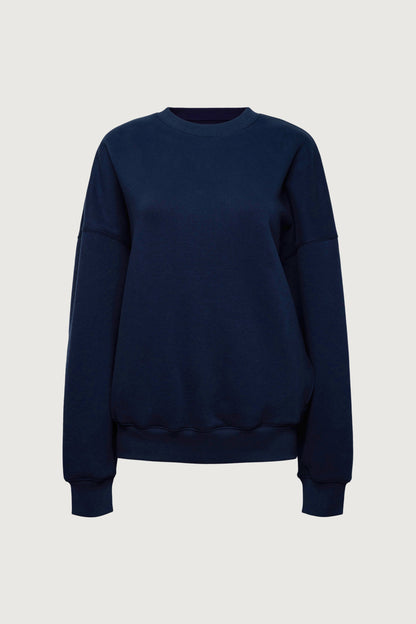 FLEECE STUDIO CREWNECK SWEATSHIRT WITH POCKETS