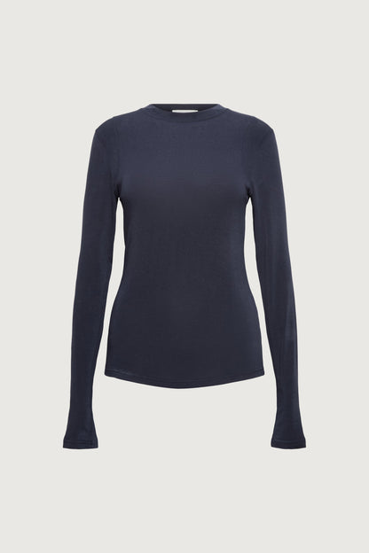 STITCHED SHOULDER LONG-SLEEVE T-SHIRT