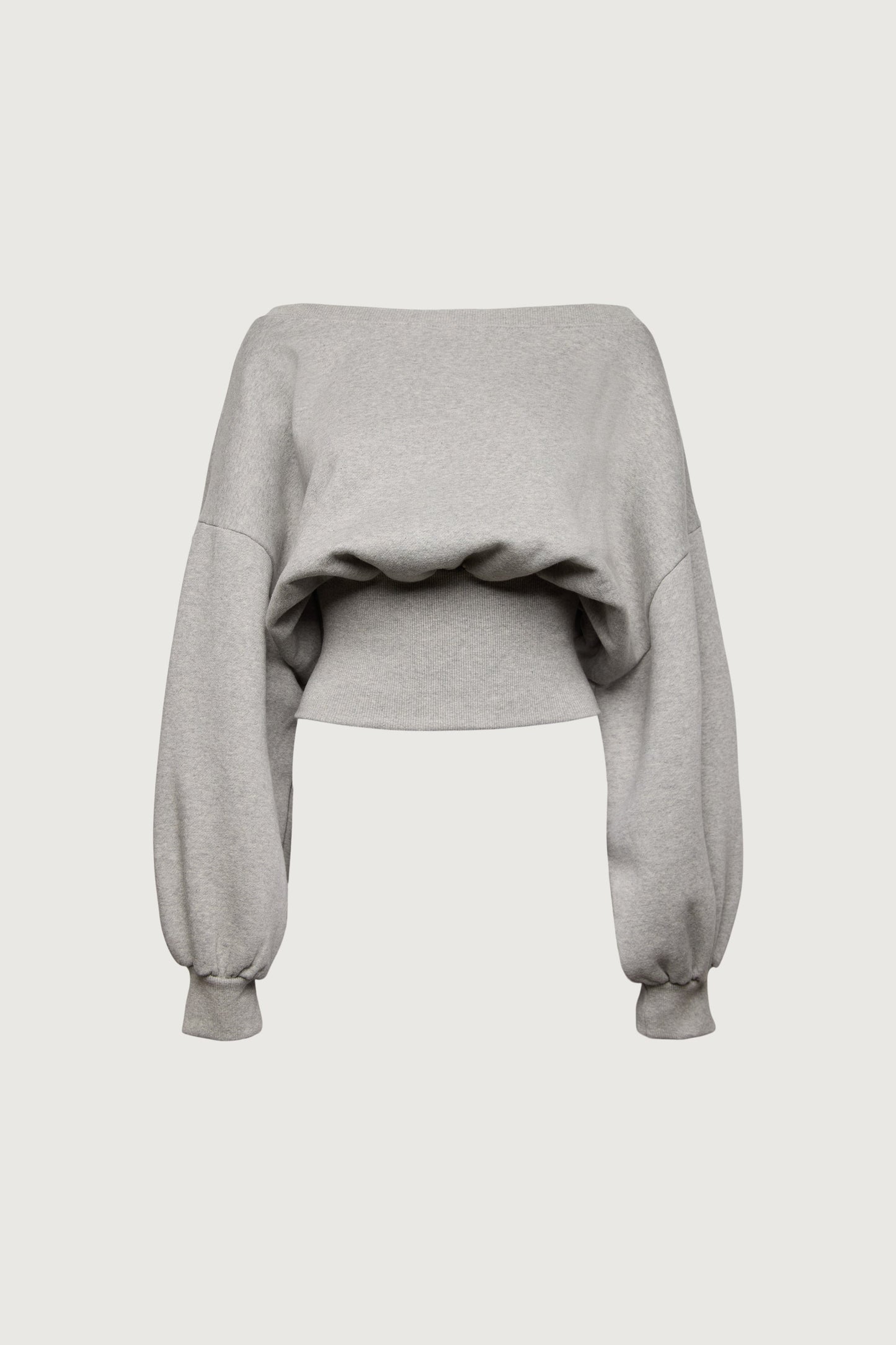 SWEATSHIRT WITH ZIP-BACK WAIST
