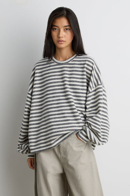 RELAXED STRIPED PULLOVER