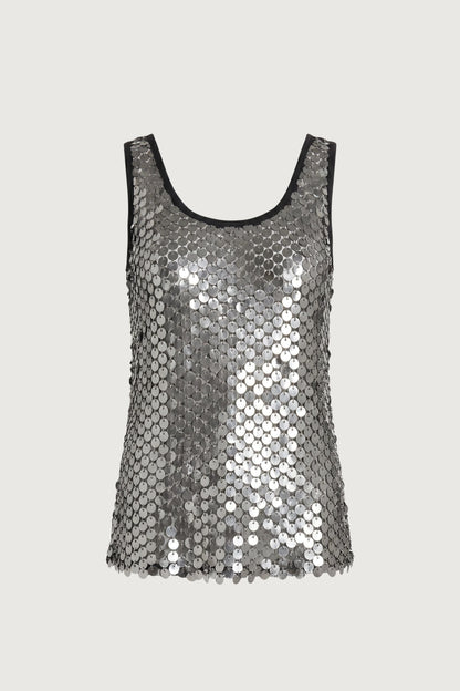 DISK SEQUIN TANK TOP